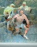 251 The Boxer Oil on Canvas Board by Edmund F Ward