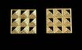 223 14 KT Gold Mens Square Design Cufflinks