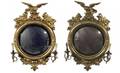 207 Pair 18th Century Gilt wood Carved Convex Mirrors