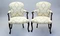 194 Pair Carved Provincial Armchairs