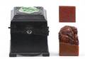 145 Chinese Carved Dragon Seal with jade Inset on Box
