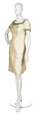A Nat Allen Cream Silk Cocktail Dress Suit