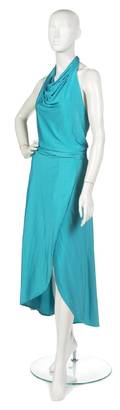 A Loris Azzaro Turquoise Jersey Cocktail Ensemble