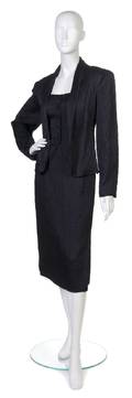 A Krizia Black Silk Three Piece Skirt Suit