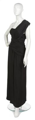 A Madame Gres Black Silk Evening Gown