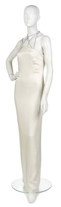 A Gianni Versace Cream Silk Gown