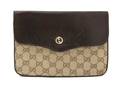 A Gucci Monogram Canvas Envelope Clutch