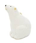 A Judith Leiber White Opaque Crystal Polar Bear Minaudiere