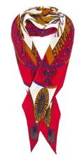 An Hermes Pleated Silk Scarf
