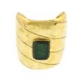 A Francis Patiky Stein Emerald Gripoix Cuff