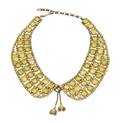 A Yellow Rhinestone Collar Necklace