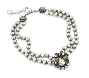 A DeMario Gray Baroque Pearl Double Strand Necklace