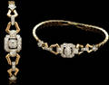251 Antique Diamond Bracelet Center Diamond 65 Points