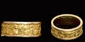 269 14kt and 24kt Yellow Gold Nuggets Wedding Band
