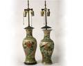 293 Pair Oriental Porcelain Lamps