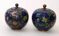 312 Pair Cloisonee Covered Jars