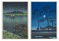 A Group of Two Japanese Woodblock Prints Kawase Hasui 18831957