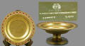 318 Tiffany Furnaces Compote Red Enamel n Gilt Bronze