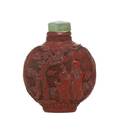 A Carved Cinnabar Lacquer Snuff Bottle