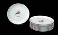 238 Nine Swann Porcelain Gulfstream Polo Plates