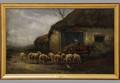 220 L De Coste The Sheepfold Oil on Canvas