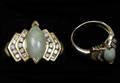 190 14kt Jade and Diamond Ring