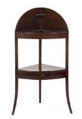 An English Mahogany Corner Wash Stand