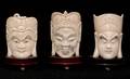 221 Set of Three Japanese Ivory Masks