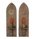 A Pair of American Arts and Crafts Copper SingleLight Sconces