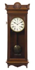 A Victorian Walnut Wall Clock Ansonia
