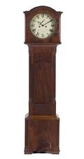 An American Mahogany and Walnut Tall Case Clock