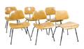 Six American DCM Chairs Charles and Ray Eames for Herman Miller
