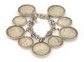 An American Sterling Silver Coin Bracelet