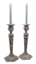 A Pair of Silverplate Candlesticks
