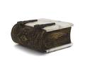 An Italian Parcel Gilt and Patinated Metal Box