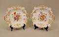 Pair of 19th C Ridgway Handled Tea Cake Plates