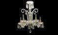 122 Antique Glass 5 Arm Chandelier