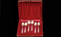 294 6 Whiting Berry Sterling Spoons with Vermeil Bowls