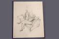 367 Rudolf Bauer Couple Reclining Pencil Drawing