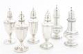 Six Pairs of American Sterling Silver Casters