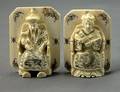351A Two Small Carved Ivory Plaques