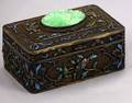 350 Fine Sterling Silver and Jade Inset Box