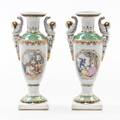 A Pair of French Porcelain Urns Paris Royale