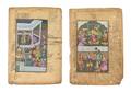 Two Persian Illuminated Manuscript Leaves