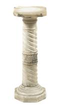 A Continental White Marble Pedestal