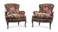 A Pair of Louis XV Style Bergeres Meyer Gunther Martini
