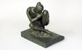 278 Small Bronze Modern Seated Nude Woman Sculptur