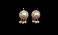 184 14KT Gold Mobe Pearl Earrings