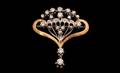 175 14KT White and Yellow Gold Diamond Brooch