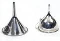 219 Two Sterling Stamped Wine Funnels